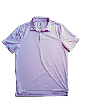 Graham Luxe Pink Stripe Performance Polo L